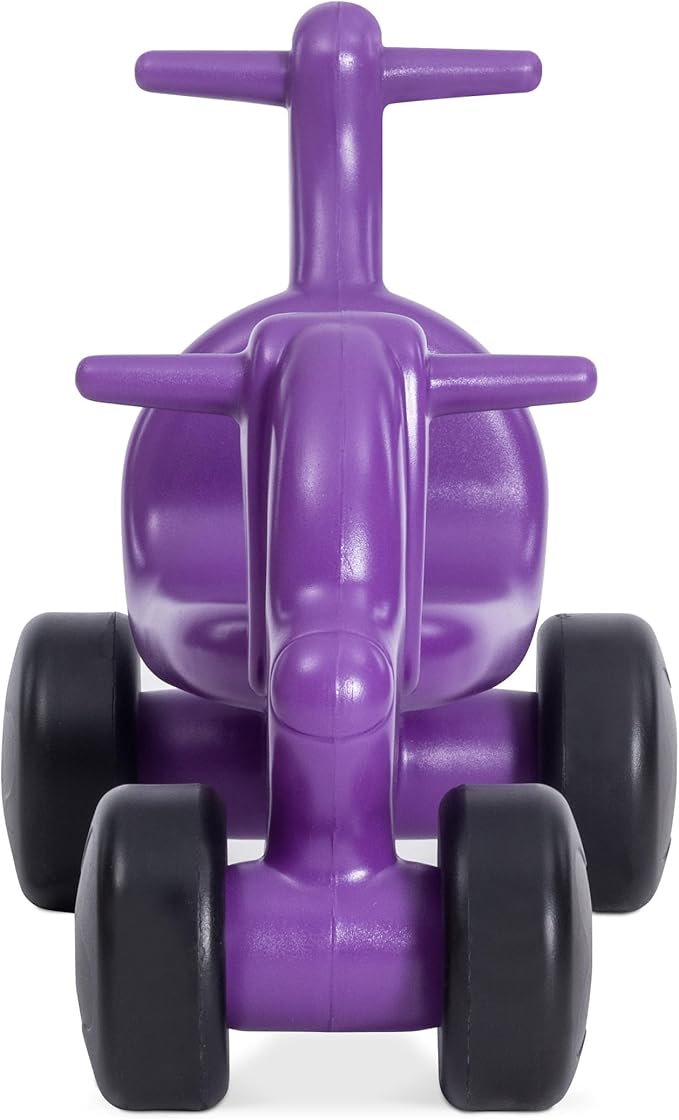 Careplay 2-in-1 Puppy Push & Ride-on Toy, Indoor & Outdoor Use, Low Profile Seat, Recommended for Children up to 50lbs, Durable Construction, Made in The USA (Purple)
