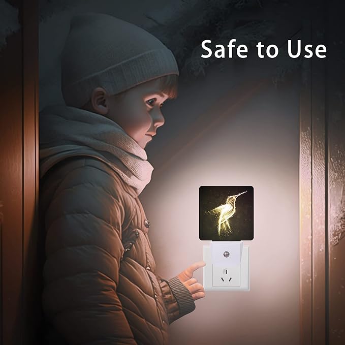 Hummingbird Night Light,Night Lights 0.5W Sleep Friendly for Women/Men Led Night Light Dusk to Dawn Sensor Nightlight for Stairway/Hallway/Kitchen