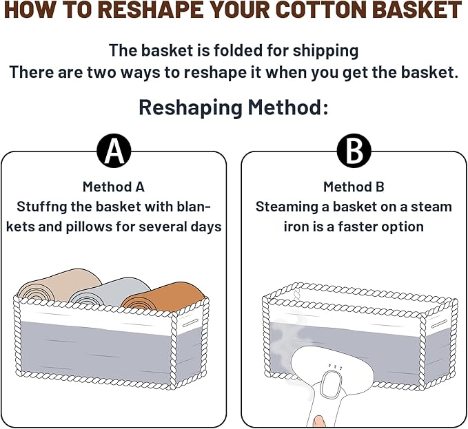 Small Organizing Baskets for Cubes Shelf, 9.7x9.7x7.1 Inch Rope Woven Storage Bins for Nursery Shelves Storage, Cute Toy Basket, Square 3 Packs Off White Rainbow