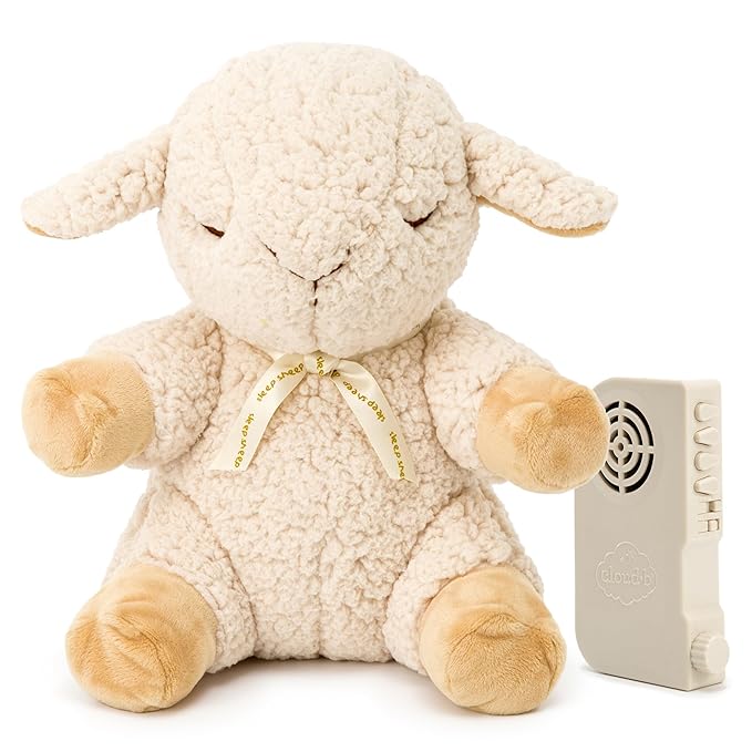 Cloud b Sound Machine with White Noise Soothing Sounds | Cuddly Stuffed Animal | Adjustable Settings and Auto-Shutoff | Sleep Sheep