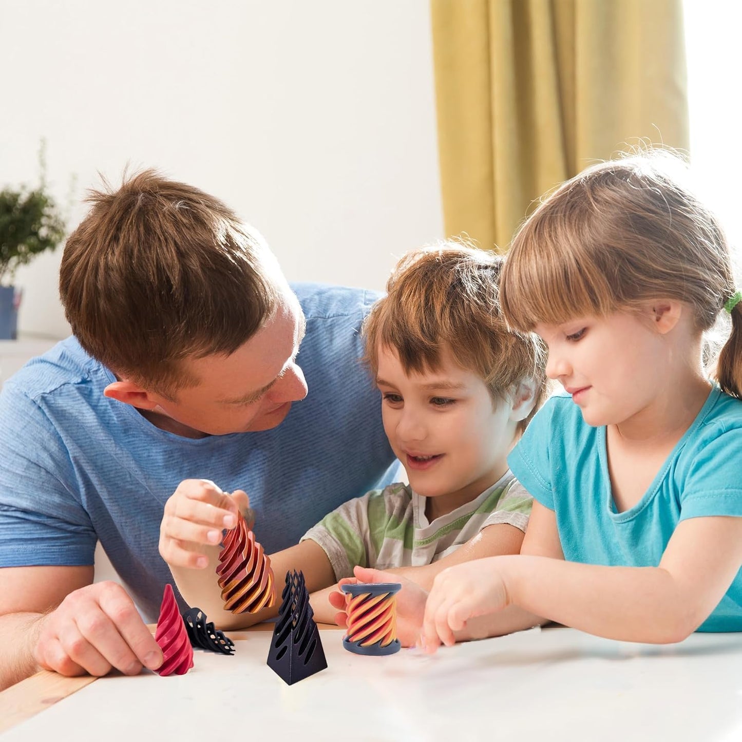 2Pcs Impossible Cone,Spiral Cone Fidget Toy 3D Printed Spiral Cone Pyramid Passthrough Sculpture,Mini Cone Funny Desktop Decoration for Home Office Desk Funny Desktop Decoration , Anxiety Relief