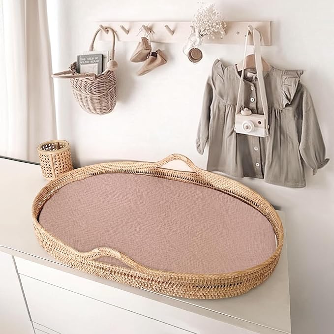 lulumoon Muslin Bassinet Sheets Baby: Cotton Bedside Bassinet Sheets Fitted for Chicco Lullago Anywhere & Baby Bjorn Cradle