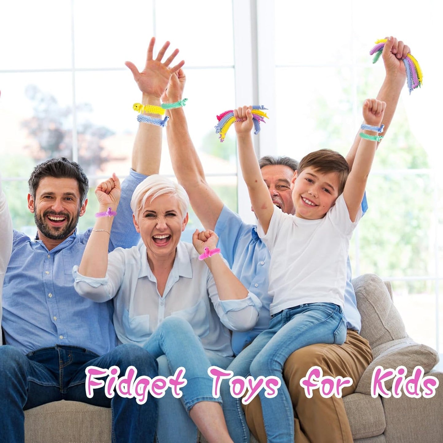 40 PCS Stretchy Fidget Toy,Colorful Stretchy Strings Fidget Toy,Sensory Stress Fidget Toys for Kids and Adults Relaxing,Goodie Bag Fillers,Party Favor