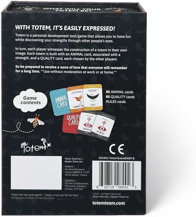 Totem the feel good game – Team Building, Therapy Games for Teens, Family Games for Kids and Adults, Counseling Activities, Boost Mindfulness, Social Emotional Skills and Self-Esteem