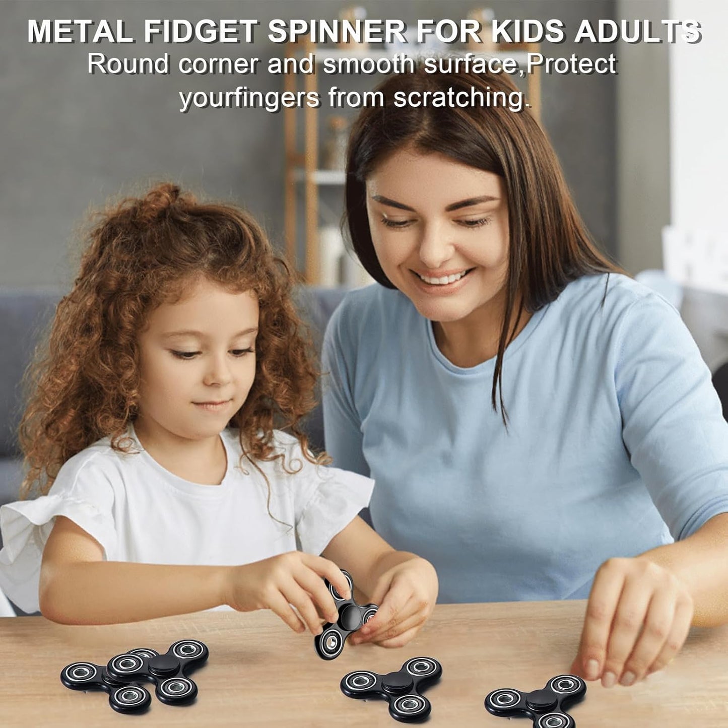 SCIONE Fidget Spinner Toy 1 Pack, Stress Anxiety Relief Sensory Fidget Toys for Kids Adults, Cool Fidget Spinners for ADHD Autism Birthday Gifts Stocking Stuffers Classroom Prizes for Boys Girls