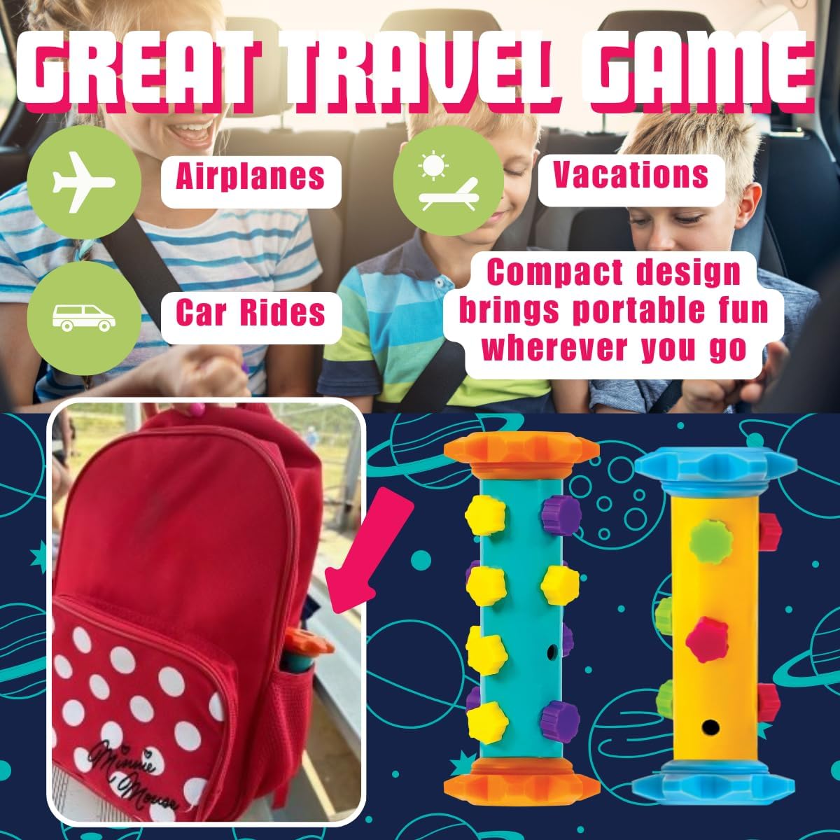 Challenge Your Mind with Tic Tac Totem: 3D Tic Tac Toe Travel Game & Brain Game for Strategy Enthusiasts, Ages 6+ (4X4)