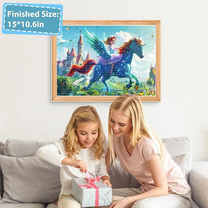 100 Piece Puzzles for Kids Ages 4-6 6-8 8-10 Princess Puzzle for Girls Large Piece Jigsaw Puzzles Kids Educational Gifts Children Learning Toys Cartoon