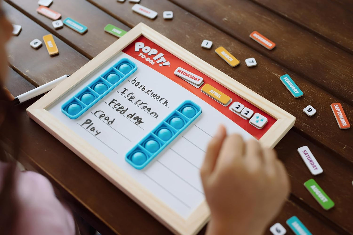 Chuckle & Roar - Pop It! to-Do-List - Imaginary Play for Toddlers - Tactile Fun for preschoolers - Fidget Toy - Great for Ages 3 and up