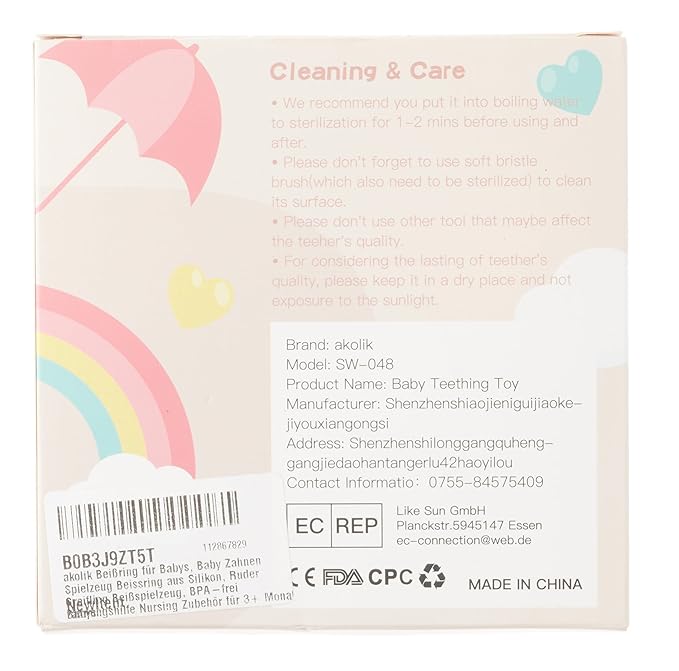 akolik Baby Teething Toys, Teething Relief Toy, BPA Free Baby Chew Toys Infant Toys Newborn Accessories, Teethers for Babies 0-3-6-9-12 Months Old Boys Girls