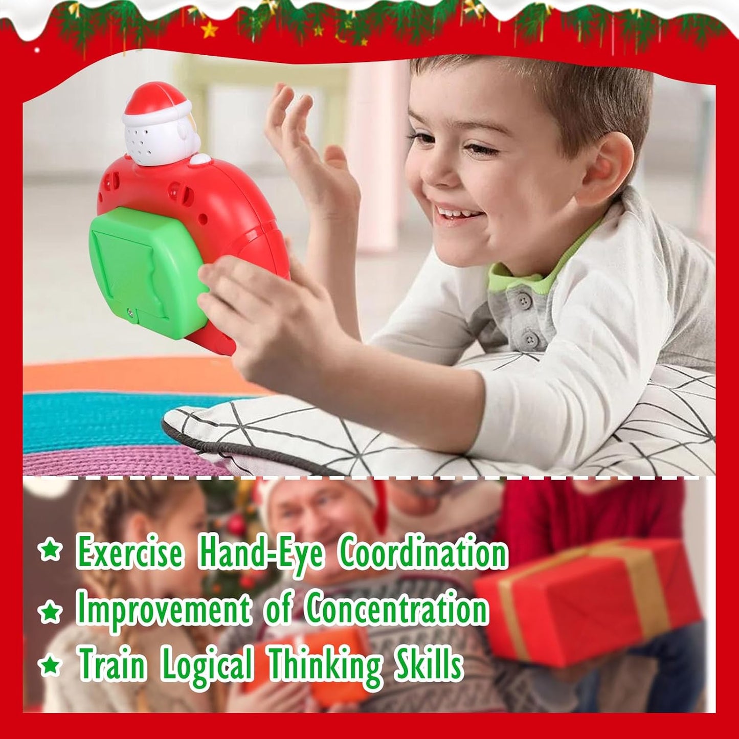 Fast Push Bubble Game with Score Level Display Light Up Pop Fidget Game with 6 Modes Sensory Fidget Toys for Christmas Birthday Party Gifts