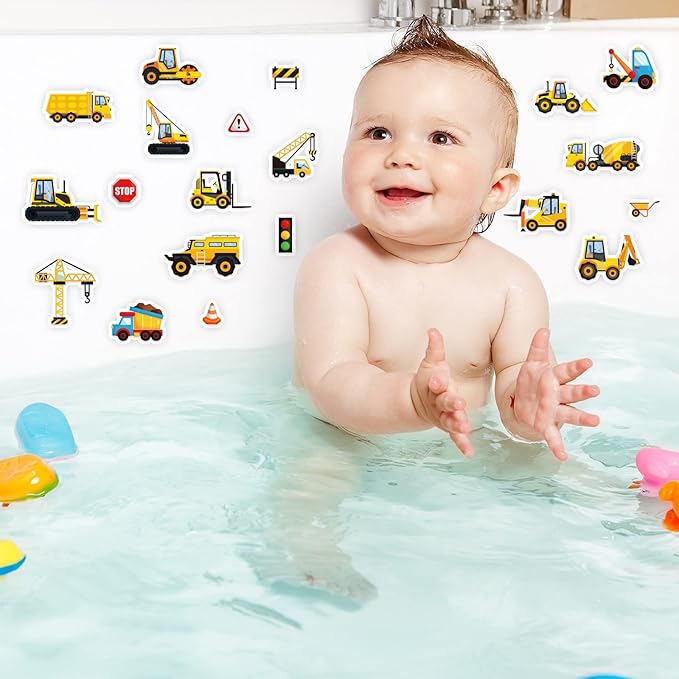 20 Pcs Construction Vinyl Gel Clings Construction Window Gel Clings Decals Stickers for Kids Toddlers and Adults Home Transportation Stickers Airplane Truck Decals Party Supplies Decorations