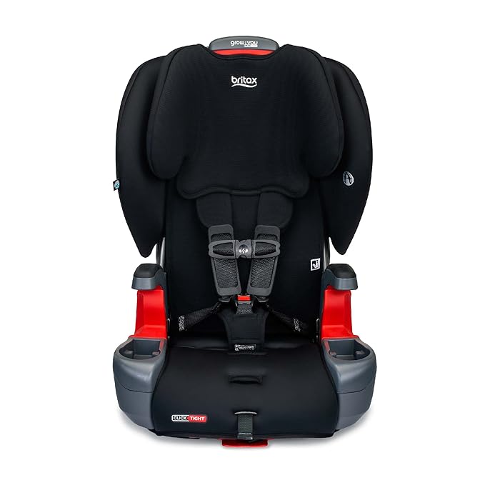 Britax Grow with You ClickTight Harness-2-Booster Car Seat, 2-in-1 High Back Booster, Black Contour