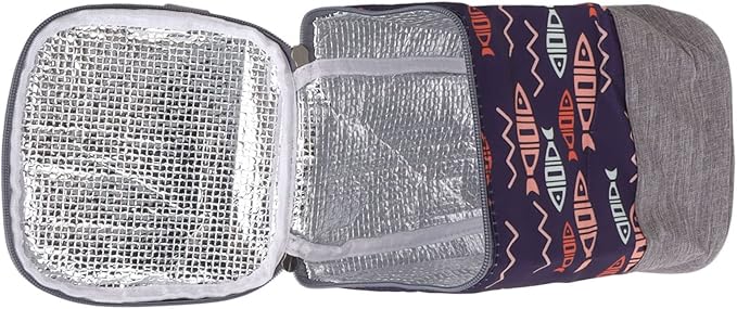 Breastmilk Warmer Cooler Bag, Large Capacity Insulated Baby Bottle Bag Multipurpose for Travel (Fish)