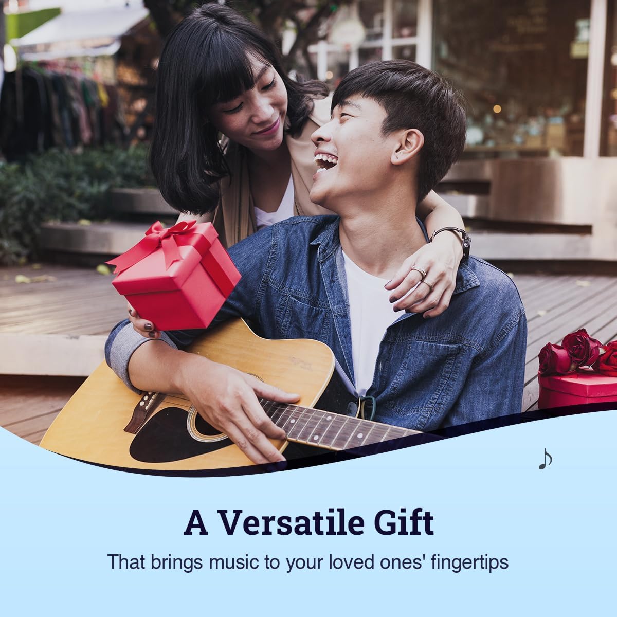 Harmo Mini-Mo Keychain Harmonica - 4 Hole 8 Tunes Type C Mini Harmonica Keychain, Stylish and Portable Mini Keychain, USA Designed Stainless Steel, Ideal Music Keychain Accessory