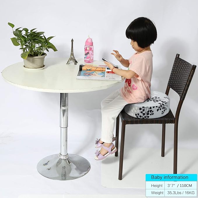 Zicac Chair Increasing Cushion - Baby Toddler Kids Infant Portable Round Dining Chair Booster Seat Washable Thick Chair Seat Pads