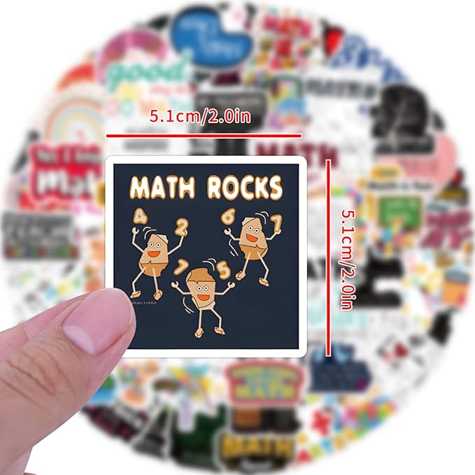 120PCS Math Stickers Funny, Math Gifts for Student Vinyl Waterproof for Water Bottle Laptop Luggage Guitar Gifts for Teens Girls Kids Adult Students