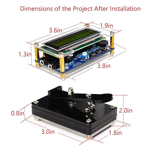 EIELE Soldering Practice Kit Morse Code Decoder CW Morse Code Practice CW Audio Input Excellent Soldering Practice Project Ideal for School Teaching and Beginners (Requires Soldering)