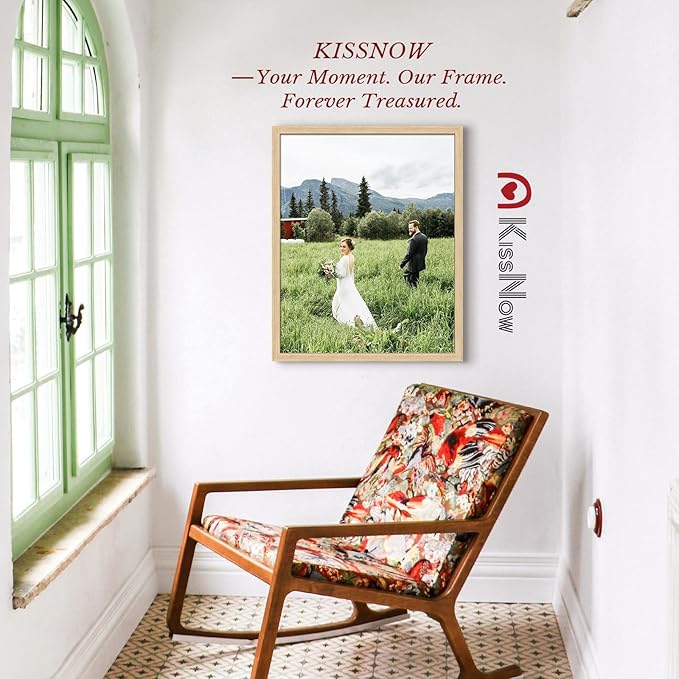 24x30 Poster Frame set of 2, Natural Oak Wood Picture Frame, Wall Hanging