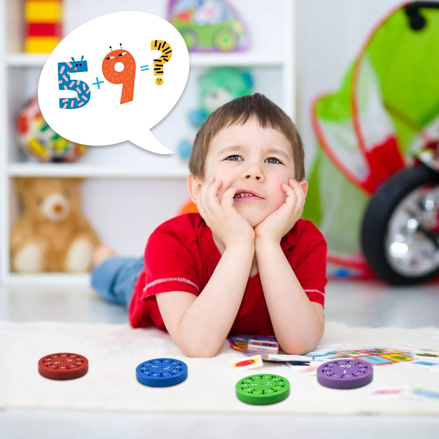 9 Pcs Math Fidget Spinner Math Facts Fidget Toys Fidget Spinners,Fun Early Education Math Fidget Spinners Gmaes,Fidget Spinner Learning Math Fidget Toy Game for Kids (Addition and Subtraction)