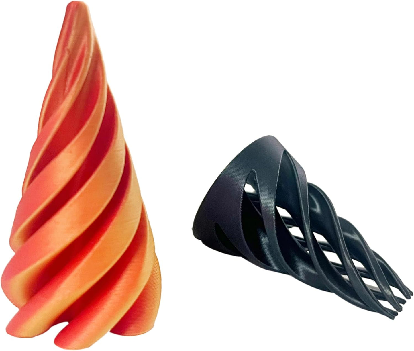 Spiral Cone Fidget Toy, 3D Printed Spiral Cone Toy, Impossible Cone Toys, Pass Through Pyramid Fidget Toy, Mini Vortex Thread Illusion, Spiral Decompression Push Toys (Cone)