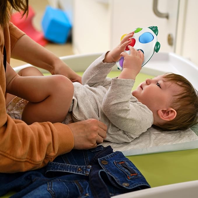 LiKee Fidget Popper Sensory Baby Toys for 10+ Months, Push and Popping Busy Board, Montessori Toys for 1+ Years Old, Airplane Car Travel Toy for Toddlers 1-3 Stress Relief (Turtle)