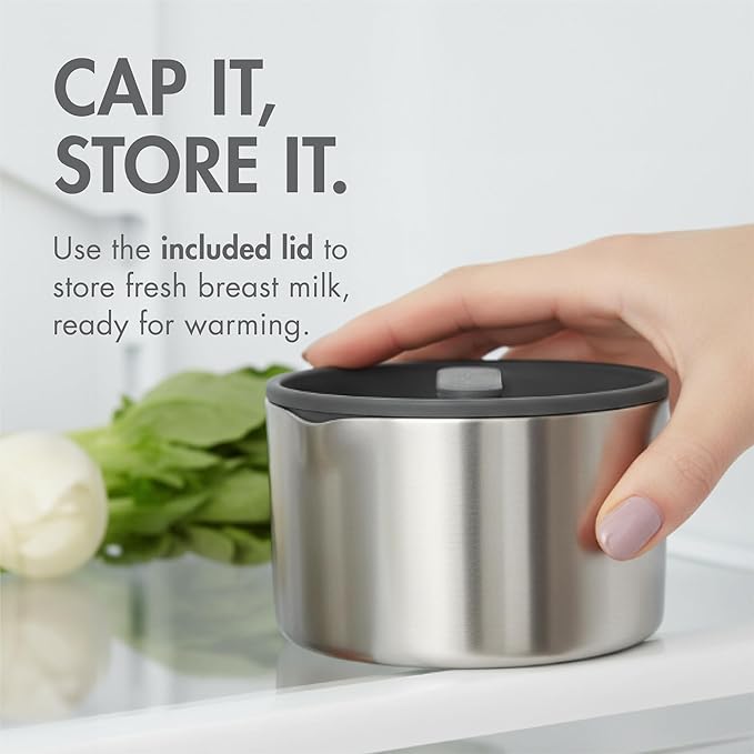 Boon Tempro Direct Heat Breastmilk Warmer - Retains Nutrients in Baby Formula and Breastmilk - Quick Liquid Warmer with Real Time Temp Reading - Breastfeeding Essentials