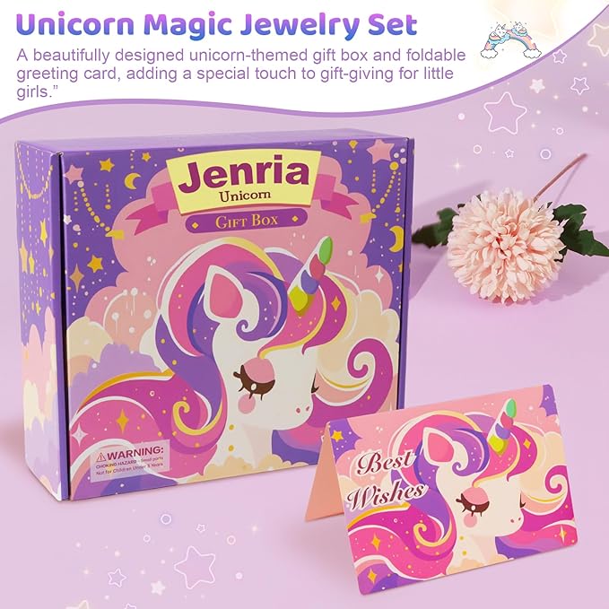 Jenria Unicorn Gifts for Girls, Christmas Birthday Gifts for Girls Age 3 4 5 6 7 8 9 10 Years Old Girl Birthday Gift Ideas, Girls Toys Age 6-8, Unicorn Toys for Daughter, Niece