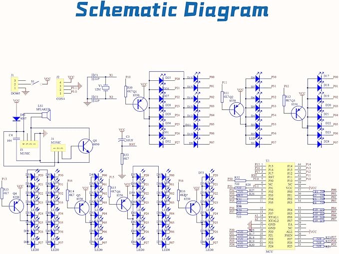 Soldering Practice Kit, Heart-Shaped LED Light DIY Soldering Project Kit with 20 Flashing Effects, DIY Electronics Kit for Home School Training Learning, Perfect Presents for Lovers/Family