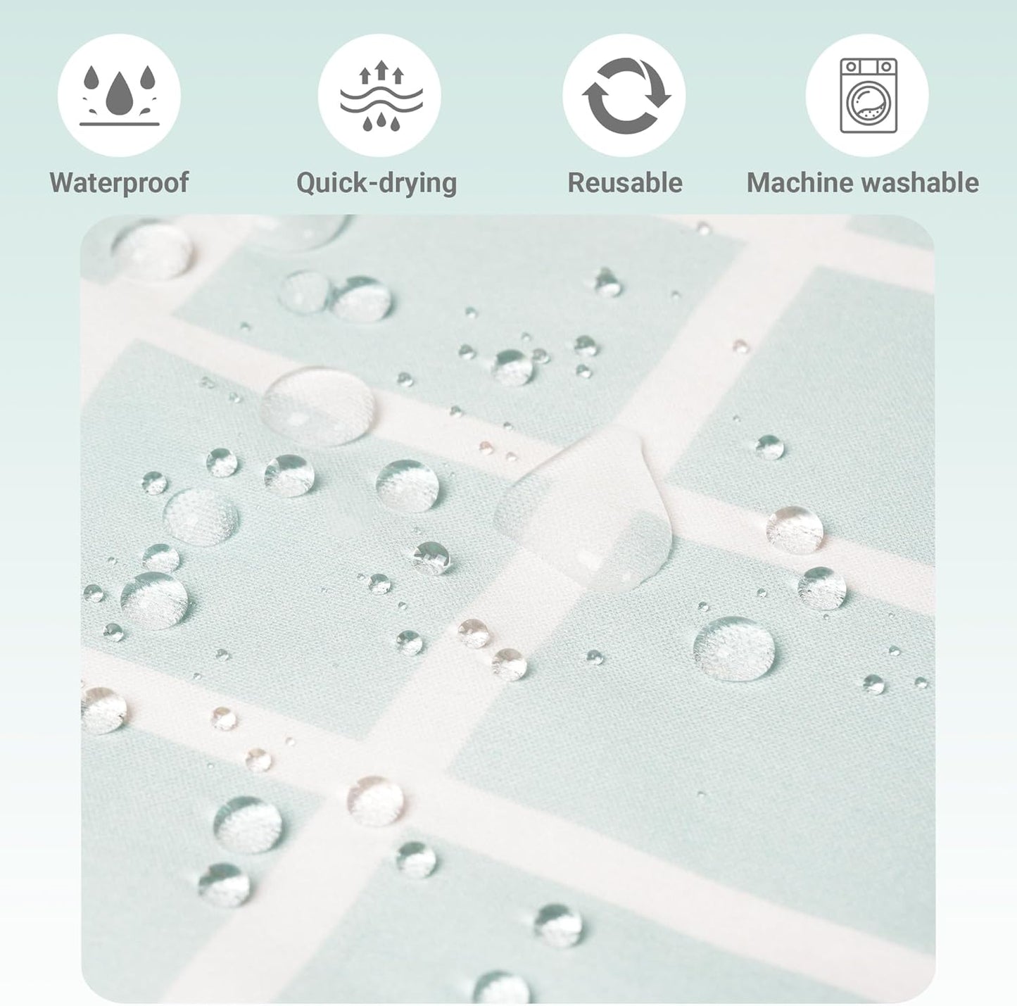 HECCEI Wet Dry Bag, 2-Pack Reusable Waterproof Wet Bagsfor Swimsuits & Baby Clothes, Leakproof Cloth Diaper Wet Bags for Travel & Diaper Changes (Bubble Play)