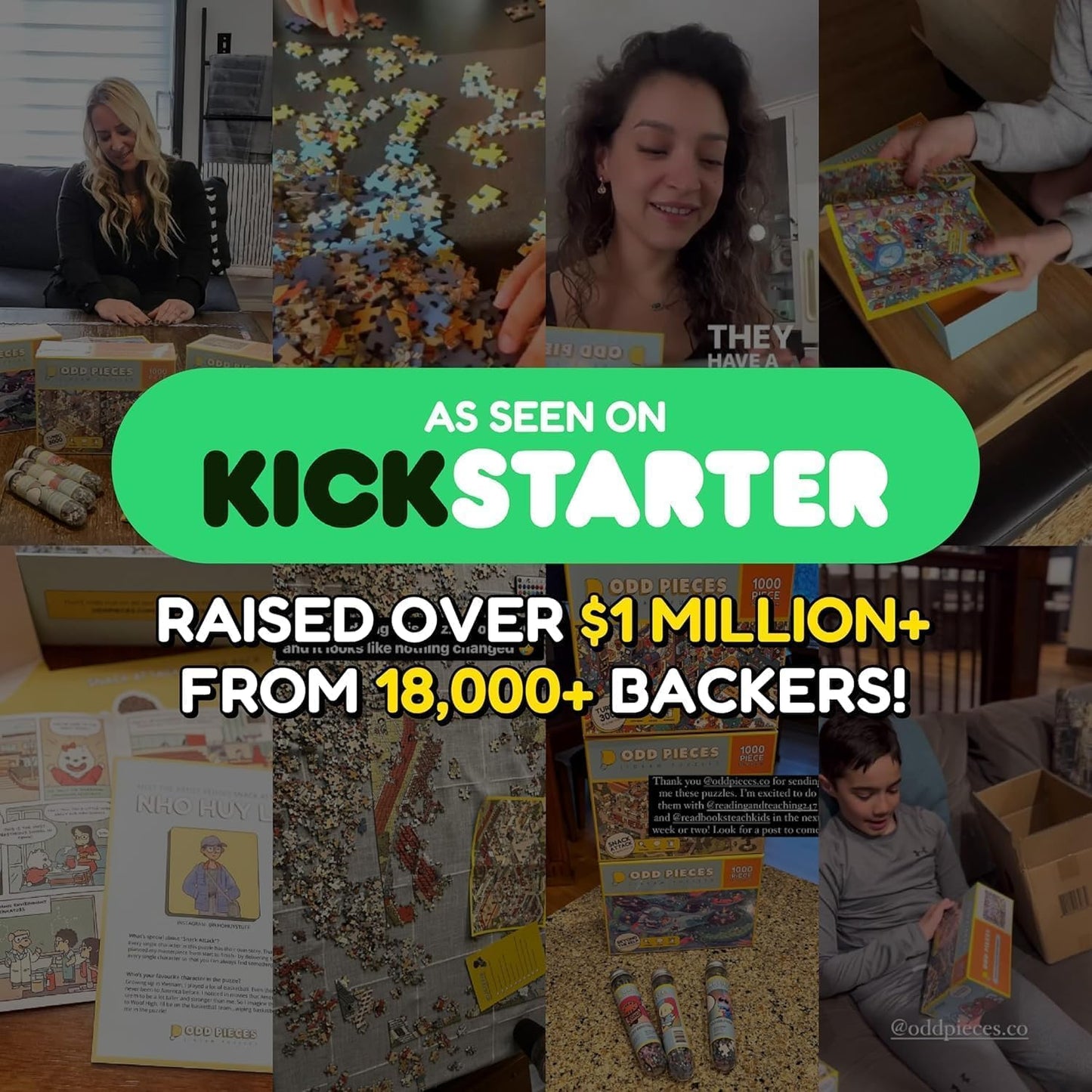 Jigsaw Puzzles 1000 Pieces - Magic Mystery Story Secret Ending Puzzle - Perfect Game Night for Adults & Kids - Cartoon City Building Theme Sci-Fi (Turbo 3000)