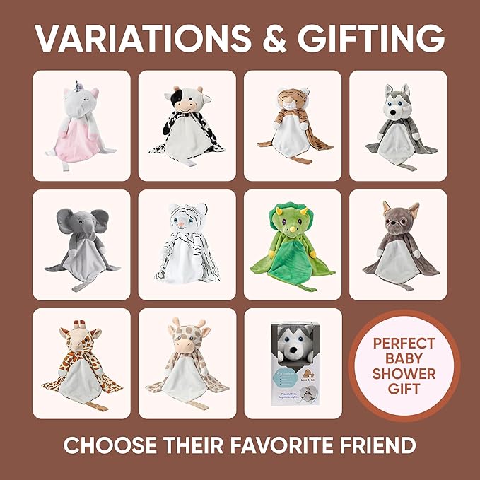 Baby Sleep Soother Brown Giraffe Plush with Heartbeat & Lullaby Sounds, 4-in-1 Sound Machine, Security Blanket & Pacifier Holder, Baby Registry Essential & Christmas Gift for Newborns & Infants