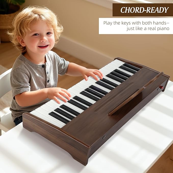 Kids Piano Keyboard - 37 Keys Digital Wood Piano for Kids Toddler Music Educational Instrument Toy for 3+ Girls and Boys