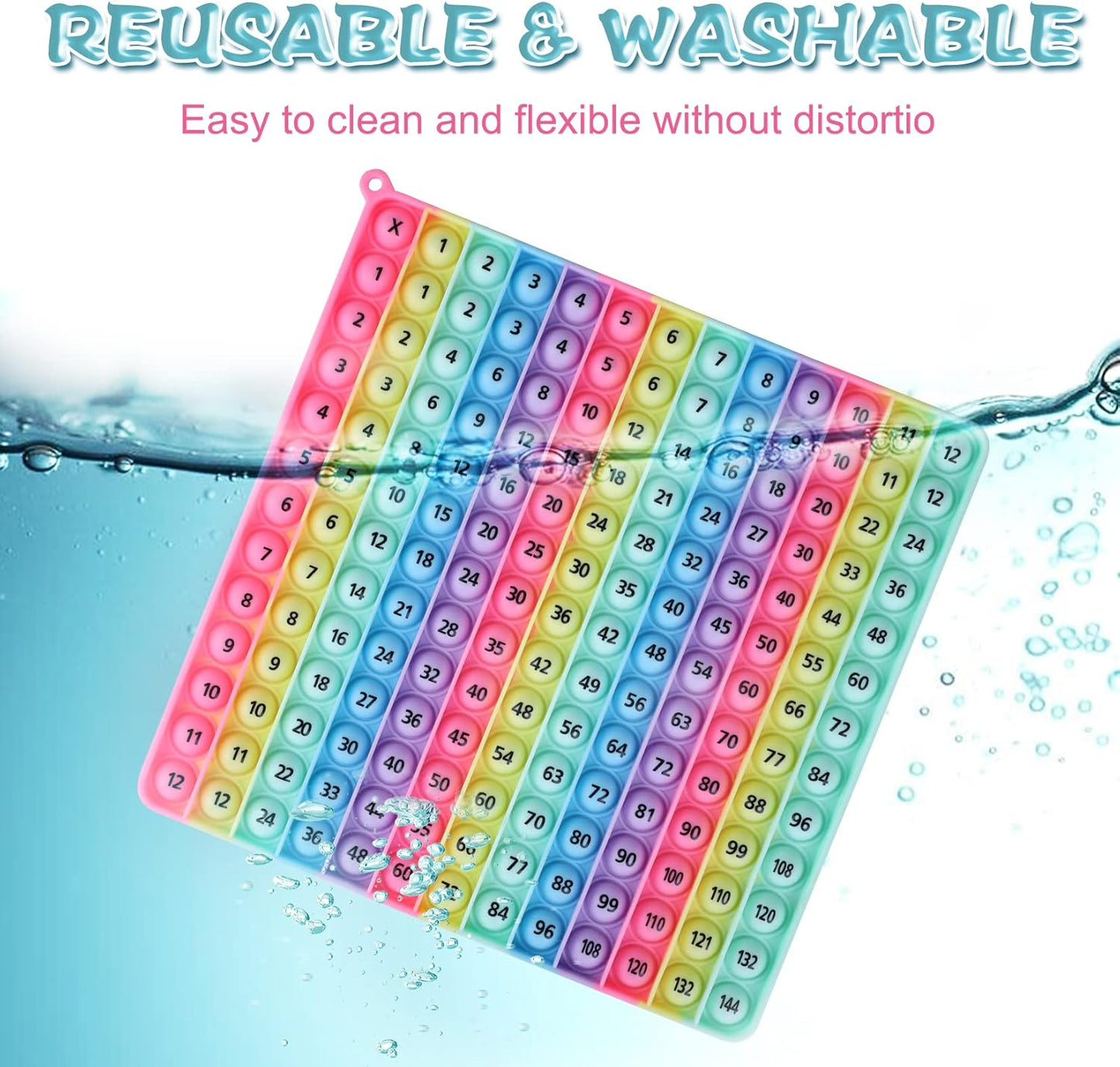 Doubled Side Macaron Multiplication Game and Addition Numbers POP Fidget Math Toys, Create Various Math Operations, Stress Relief Fidget Learning Game Fidget Math Toys (1 Piece)