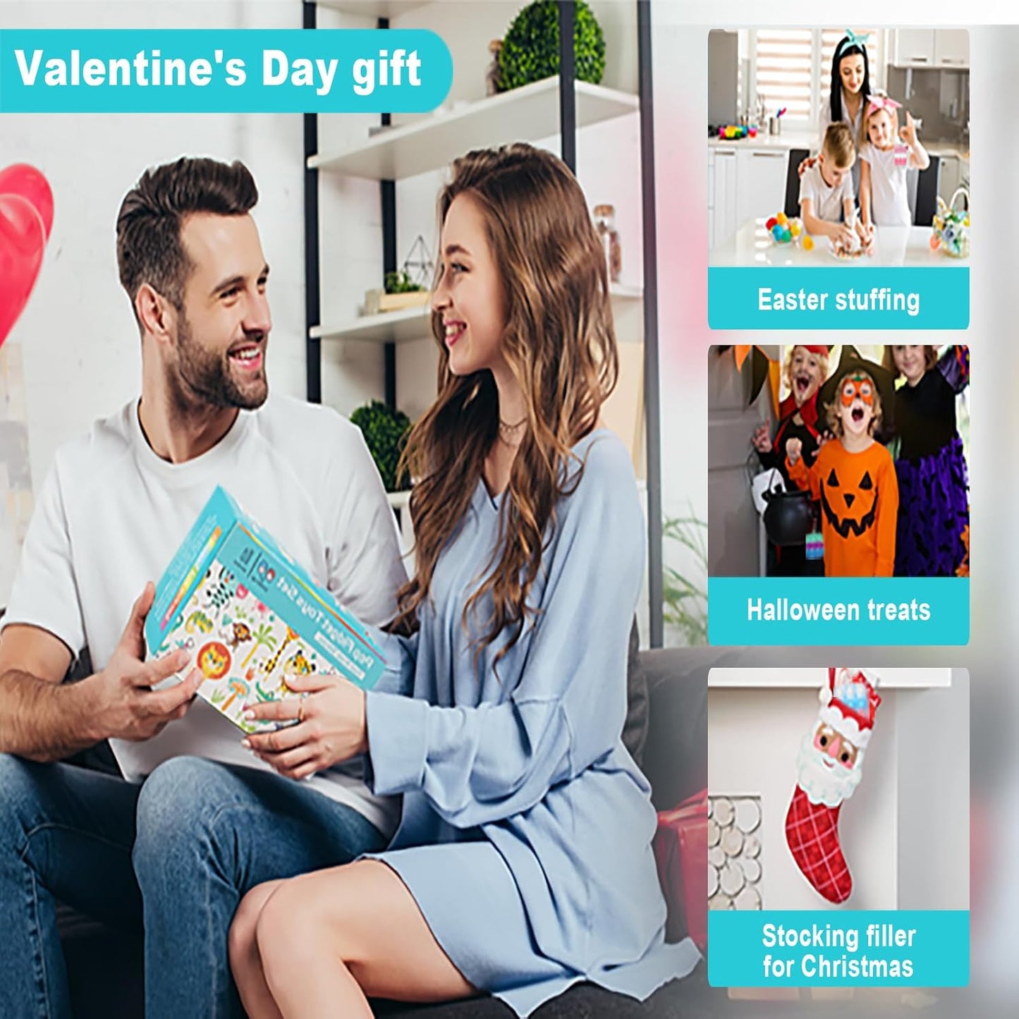 57PCS Party Favors for Kids,Fidget Toys Bulk Its Birthday Party Favors for Kids Toddlers Adult, Small Classroom Prizes Box Fidgets Toys for Kids, Goodie Bag Stuffers, Treasure Chest, Bubbles Poppers