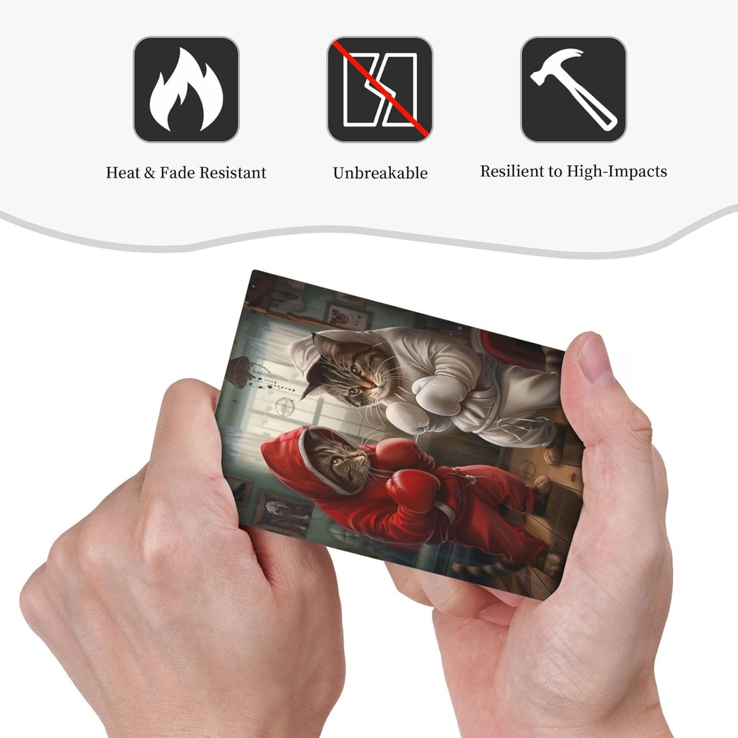 Decorative Switch Covers Plate Funny Red Boxing Cats White Tomcat 1 Gang No Device Single Blank Outlet Covers Wall Plate Cover Light Switch Plate Electrical Faceplate for Bedroom Decor