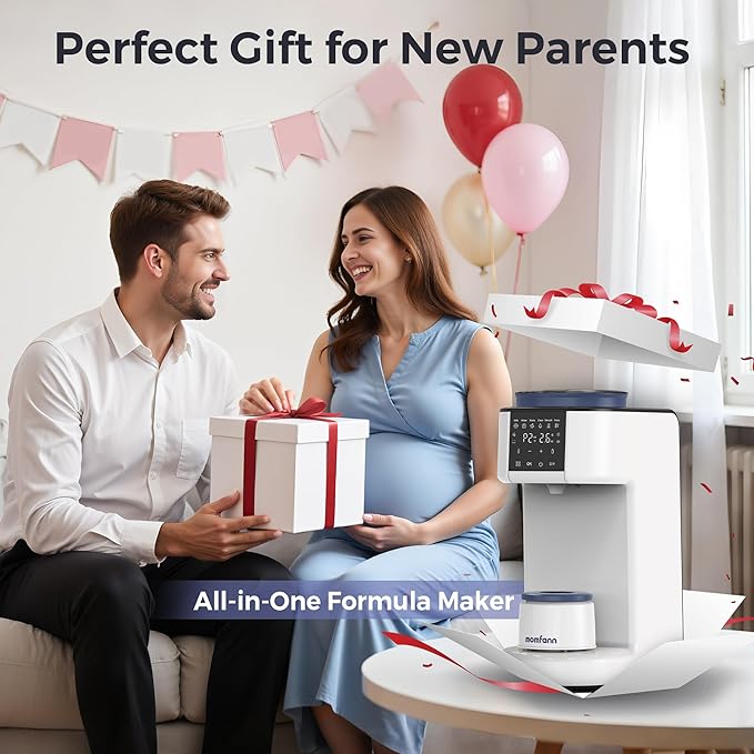 Automatic Baby Formula Maker – Fast Formula Dispenser for Instantly Mixing Warm Bottles with Precise Powder & Water Ratio, 3 Temp Settings, One-Touch Clean, Fits Most Bottles & Formula Brands