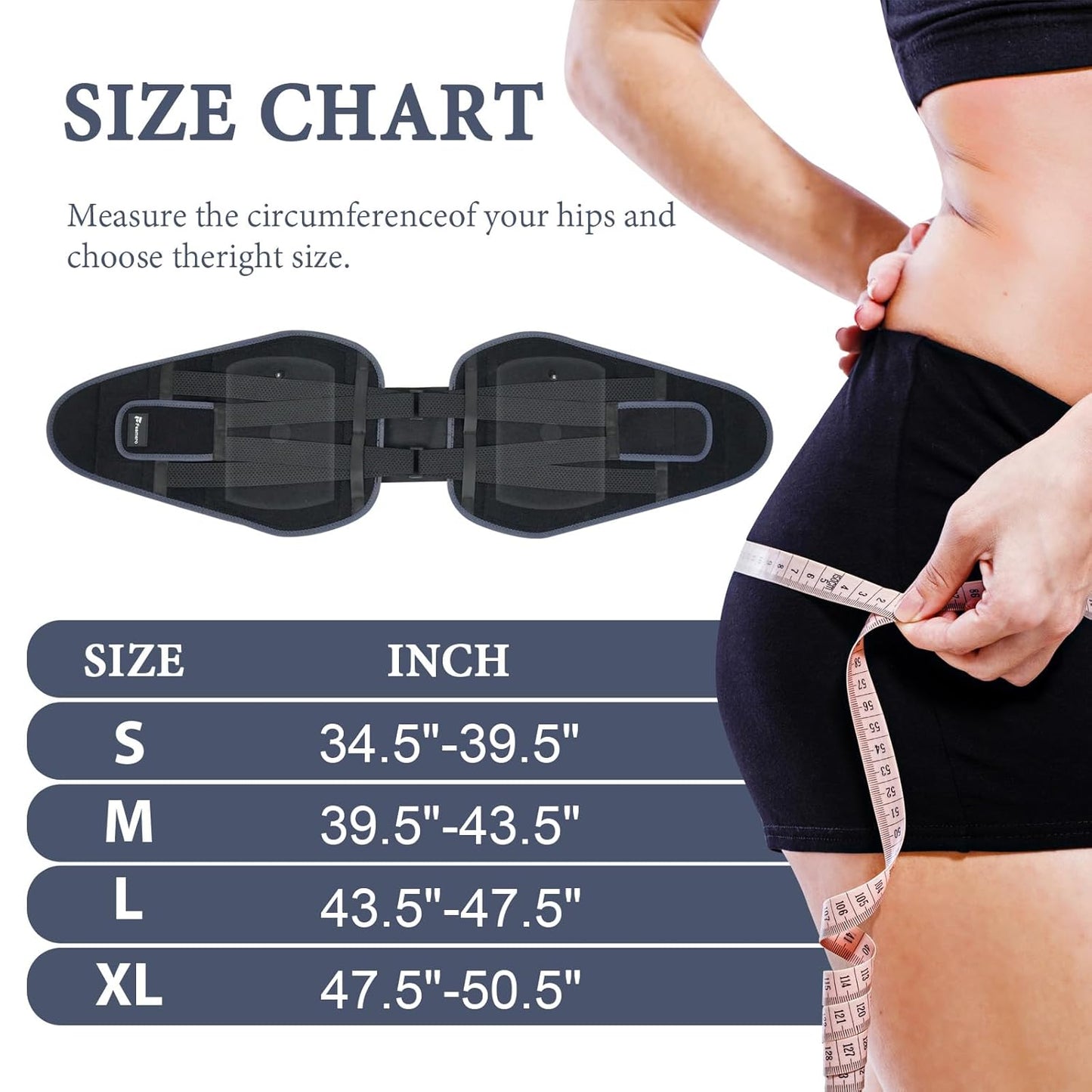 Inflatable Pelvic Support Belt for Women and Men, Adjustable Pressure SI Joint Brace for Postpartum Recovery, Pelvic Tilt Correction, Hip & Pubic Symphysis Pain Relief (S)