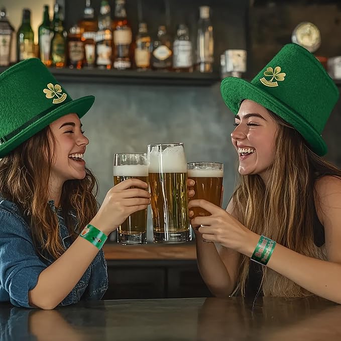 Childom 36 Pcs St. Patrick's Day Slap Bracelet,St Patricks Day Favors,St Patricks Day Decorations Gifts Bracelet Decorations,Bracelets Bulk for Home School Classroom Prizes Anniversary Holiday Outdoor