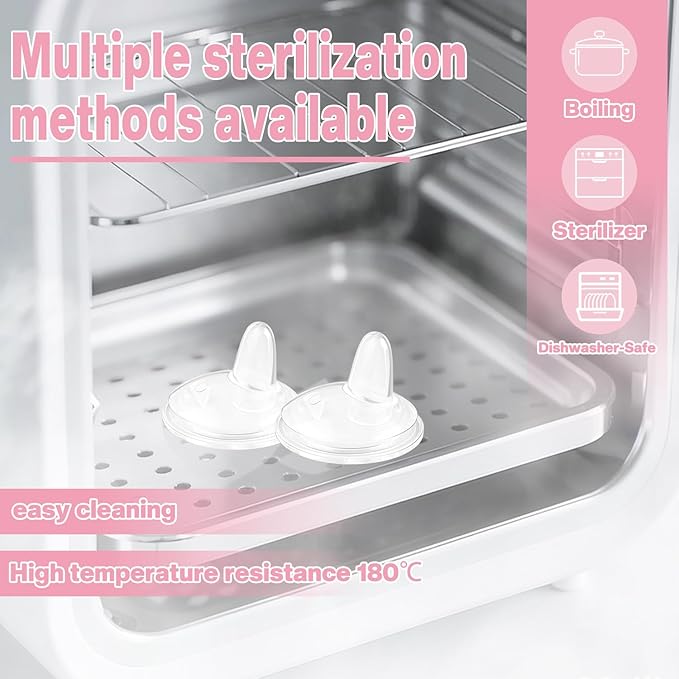 Sippy Nipple Compatible with Dr. Brown's Wide-Neck Baby Bottles & Sippy Spout Bottles