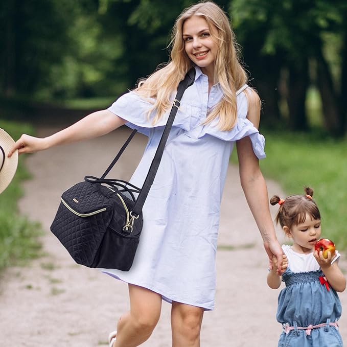 Breastmilk Cooler Travel Bag with 2pcs Wipes Dispensers and Ice Pack -Baby Bottle Cooler Bag for 6 Baby Bottles Up to 9 Ounce - Breast Pump Bag, Breastmilk Storage Bag, Bottle bag for Daycare