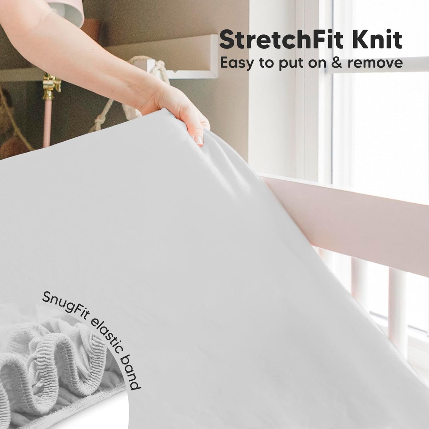 KeaBabies 2-Pack Baby Crib Sheets for Boys, Girls - 52x28 Viscose Derived from Bamboo Toddler Bed Sheets Neutral, Fitted Crib Mattress Cover for Standard Baby Bedding, Soft & Cozy (French Gray)