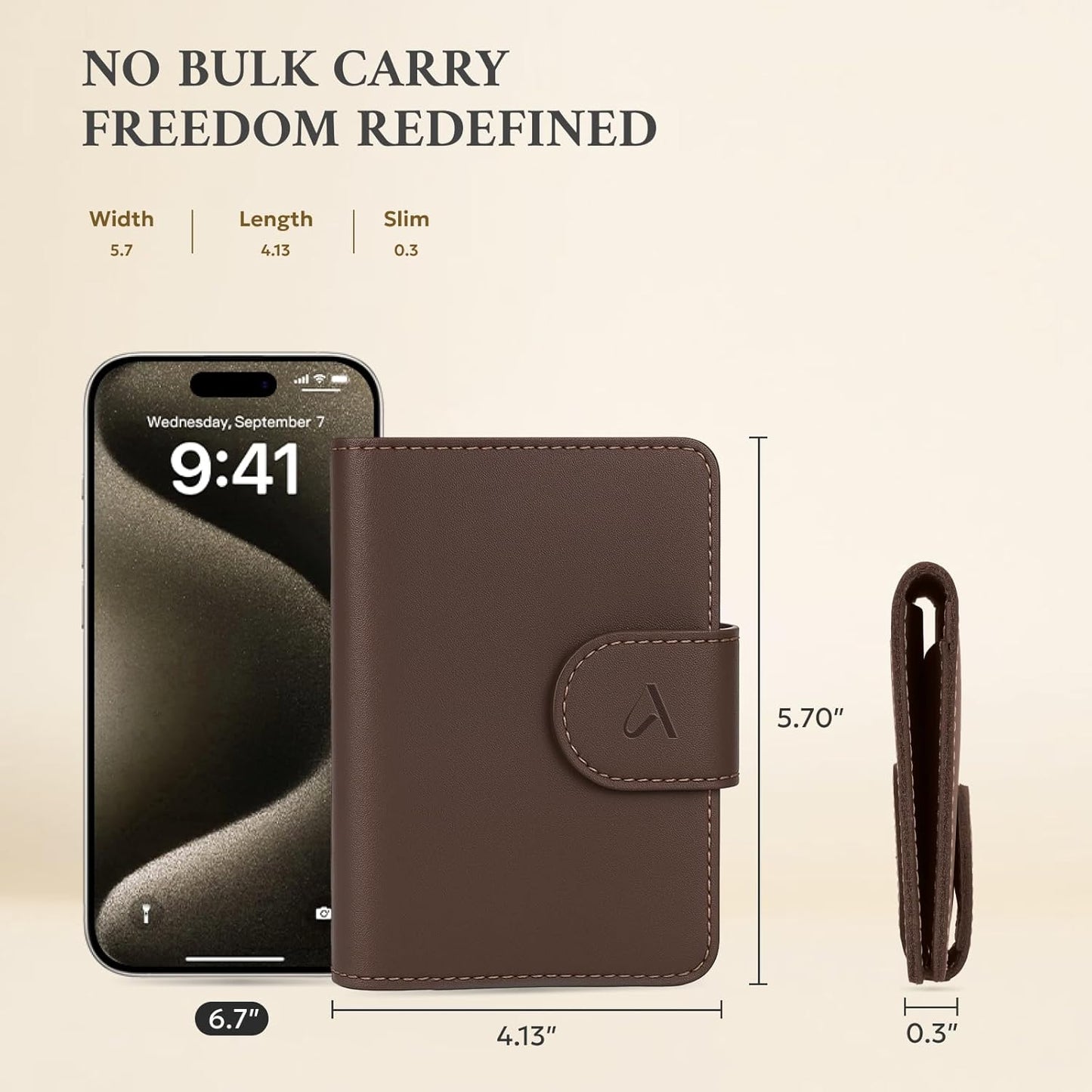 ALLIVE Passport Holder for Travel, Genuine Leather Passport Holder with AirTag Hidden, Rfid Passport Cover Travel Wallet for Airport Essentials, Travel Must Haves Gifts (Coffee Brown)