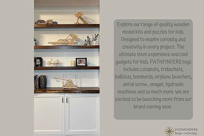 Pathfinders STEM Kits – Leonardo da Vinci Catapult kit | Trebuchet Science Kits for Kids Age 12-14 | Toys for Ages 8-13 Physics Toys | Kids Engineering kit | Learning Resource | Engineering