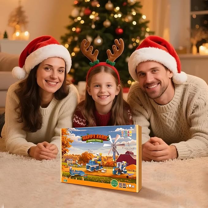 STEM Robot Toys Building Kits, Happy Farm Building Toys with Motor for Kids Ages 6+, Engineering Science Learning Educational DIY Stem Projects Robot Gifts for Boys & Girls (570+ Pcs)