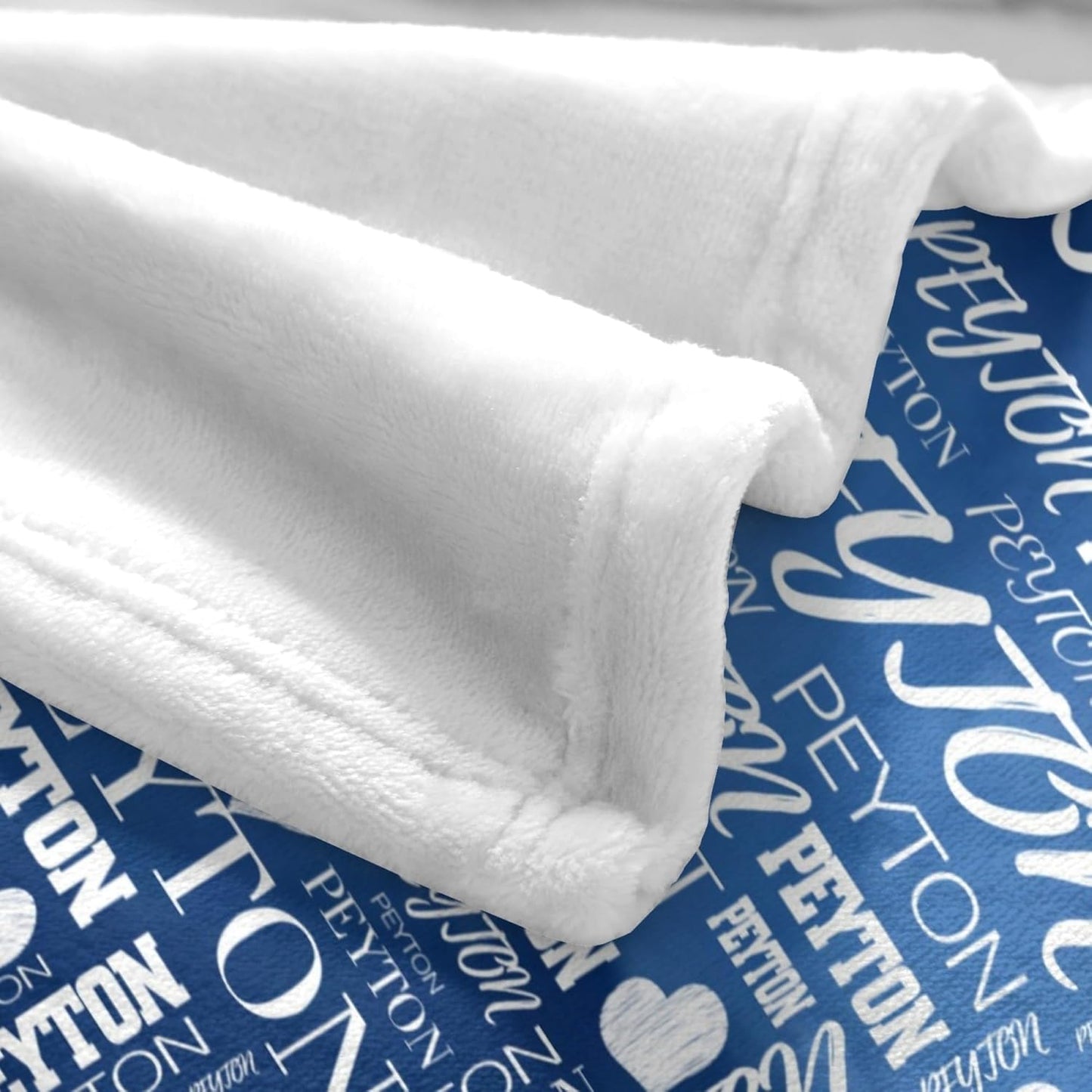 Custom Blankets Personalized Baby Blanket Customized Blanket with Name Text Monogrammed for Adult Kid Birthday