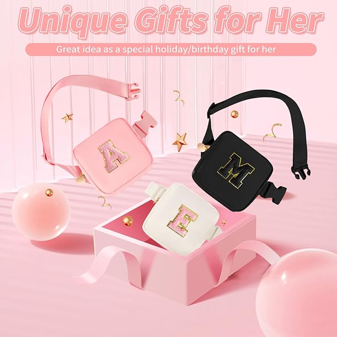 Customized Birthday Gifts for 2 3 4 5 6 7 8 9 10 11 Year Old Girls - Mini Fanny Pack Cute Crossbody Bag Trendy Stuff,Graduation Gifts for Girls Teens Kids Daughter Sister Her - Cream,C