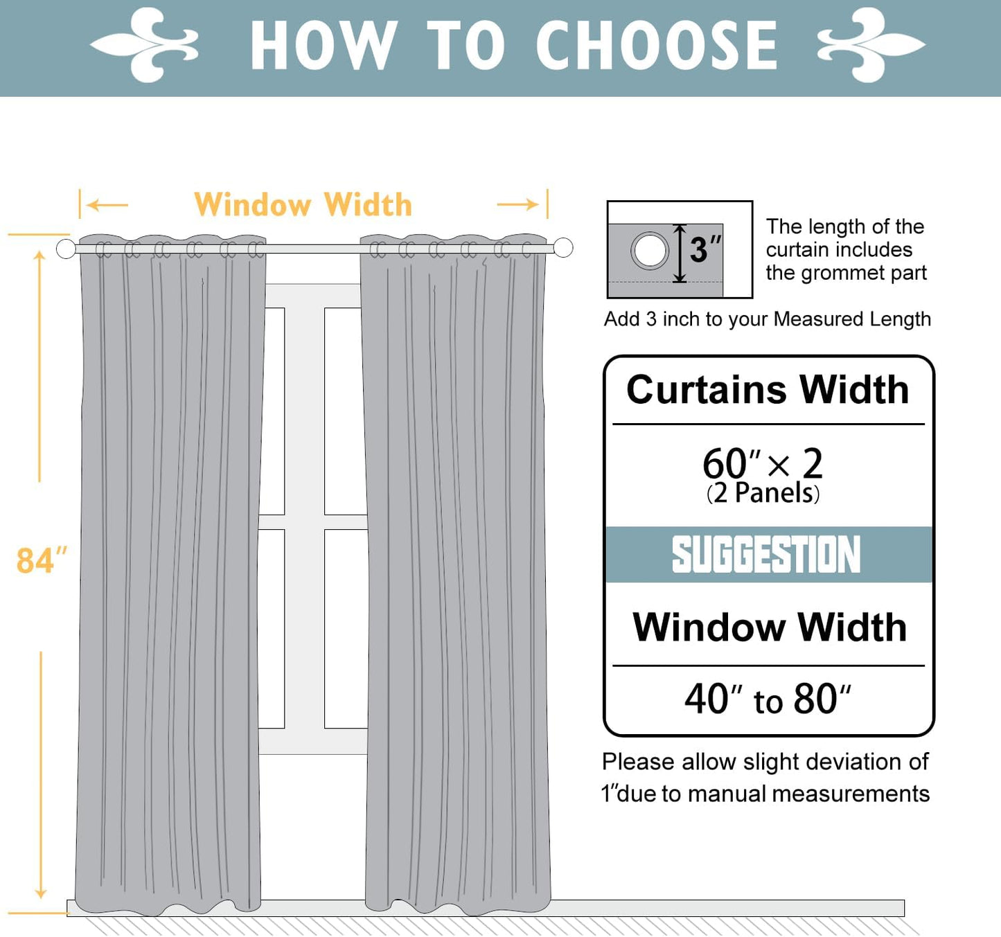 ChrisDowa 100% Blackout Curtains 84 inch Long for Bedroom with Black Liner, Extra Wide 2 Thick Layers Total Blackout Thermal Insulated Grommet Window Curtains 2 Panels Set (Brown, 60 x 84 Inch)