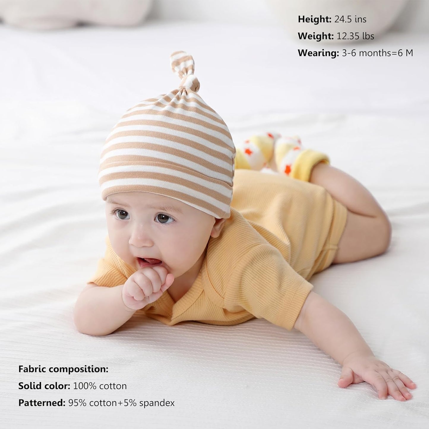 Newborn Baby Short Sleeve Bodysuit Cotton One-Piece Baby Clothes 5-Pack, 0-12 Months