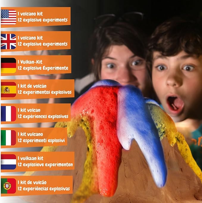 Science4you Rainbow Volcano Toy for Kids - Volcano Kit for Kids, Rainbow Lab + 12 Science Experiments for Kids, Stem Science Toys, Games, Science Gifts for 8+ Year Old Boys and Girls