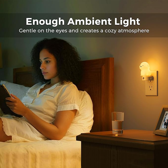 L LOHAS LED Plug in Night Light for Kids,3D Cute Puppy Night Lights with Dusk to Dawn Sensor,1600K/2700K/5000K 3CCT Dog Night Light,Christmas Birthday Gift Nightlight for Kids,Room Decor